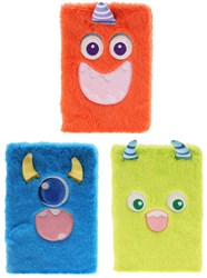 Carnet peluche monstre multicolore pour enfants et écriture créative