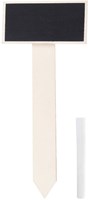Plantenlabel houten krijtbordje tuinieren set 21cm 4 stuks-2