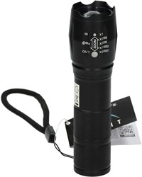 Zaklamp zwart speelgoed - 13cm zaklamp voor kinderen