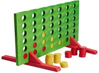 Houten 4 op een rij spel strategisch gezelschapsspel multicolor-2