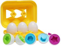 Puzzle de formes jouet éducatif Œufs bébé carton multicolore-2