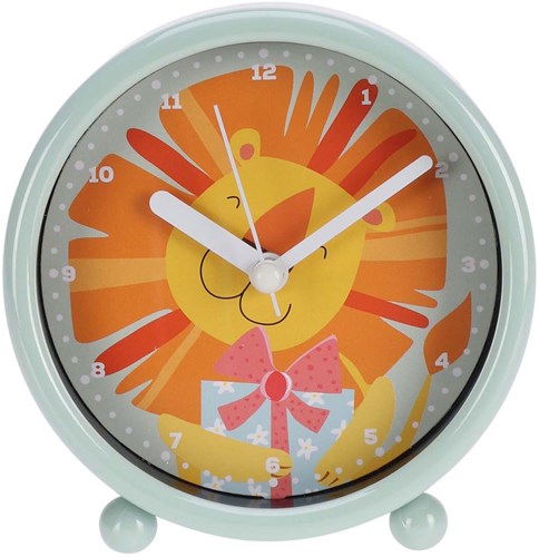 Kinderklok leeuw - klok voor kinderkamer leeuw 10 cm decoratie