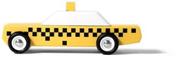Candylab houten speelgoedauto taxi geel zwart - Junior Taxi design