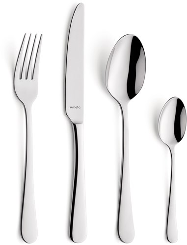 Amefa bestekset Austin 24-delig zilver RVS modern design