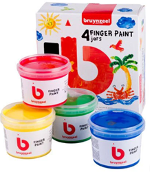 Bruynzeel set de peinture au doigt à base d'eau 4 couleurs 85 ml
