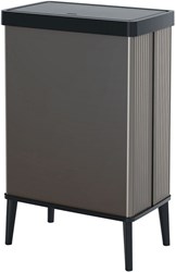Curver afvalbak 54L Pearl Grey - stijlvolle prullenbak voor thuis