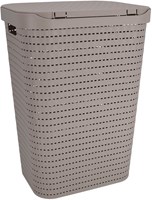 Rotho wasmand kunststof 55 liter cappuccino met deksel - Country-2