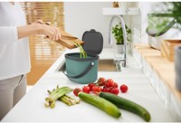 Rotho poubelle bio 3,2 litres vert plastique recyclé cuisine-2