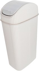 Michelino tafelafvalbak met zwaaideksel 4 liter beige kunststof