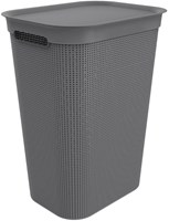 Rotho wasmand Brisen 50 liter antraciet met deksel kunststof