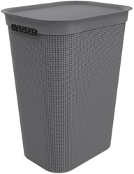 Rotho wasmand Brisen 50 liter antraciet met deksel kunststof