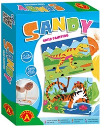 Kit de sable artistique dinosaure et tigre jouet créatif sable