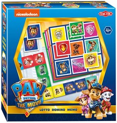 Tactic Klassieke Spellen Paw Patrol The Movie 3-in-1 : Memo - Lotto - Domino