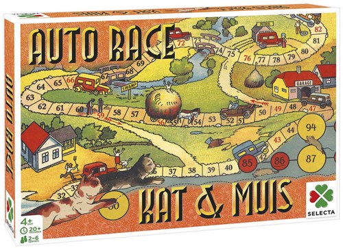 Bordspel Spellen van toen Auto Race Kat & Muis klassiek familiespel