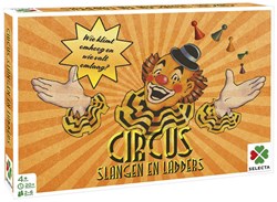 Bordspel Spellen van toen Circus Slangen en Ladders familiespel karton