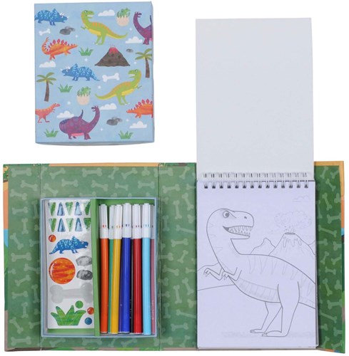 Tiger Tribe set de coloriage - livre de coloriage dinosaure et kit d'activités pour enfants-2