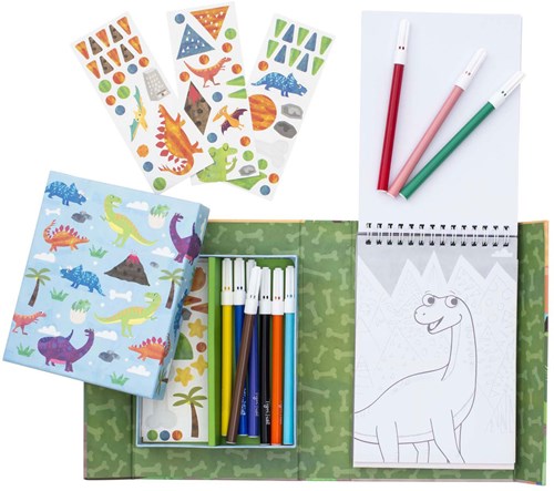 Tiger Tribe set de coloriage - livre de coloriage dinosaure et kit d'activités pour enfants-3