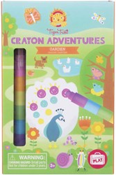 Set de coloriage craie jardin - Livre de coloriage Crayon Adventures avec crayons
