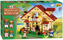Unico bouwstenen huis Maximilian Families 155-delig speelgoedset