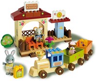 Unico bouwstenen Maximilian Families Village treinstation 68-delig speelgoed-2