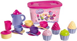 Androni Giocattoli koffieset speelgoed met cupcakes in opbergbox