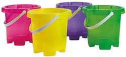 Androni Giocattoli speelgoed emmer rond glitter multikleur strand