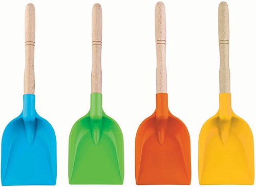 Androni Giocattoli pelle jouet bac à sable avec manche en bois 34cm multicolore