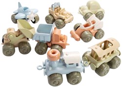 Dantoy véhicules coffret jouets 8 pièces BIOplastique pastel durable