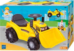 Ecoiffier Maxi Tracteur Porteur avec Pelle Avant - Tracteur jouet jaune pour enfants