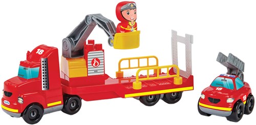 Abrick camion de pompiers jouet à assembler - coloré et solide-2