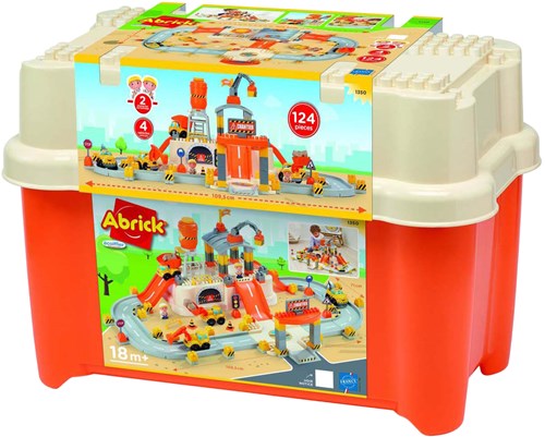 Abrick bouwset - Complete speelset met accessoires, 124-delig, bouwblokken
