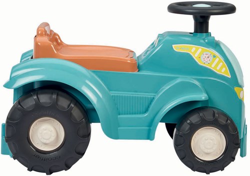 Ecoiffier tracteur jouet porteur plastique rangement bleu-3