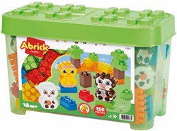 Abrick briques de construction ferme - coffret 150 pièces animaux jeu
