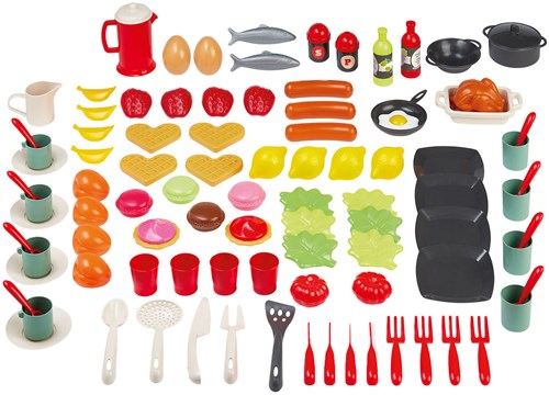Ecoiffier speelgoed keuken set 100-delig - servies en eten-2