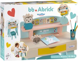 Ecoiffier bureau speelgoed Mijn Eerste Bureau met krukje - 8dlg