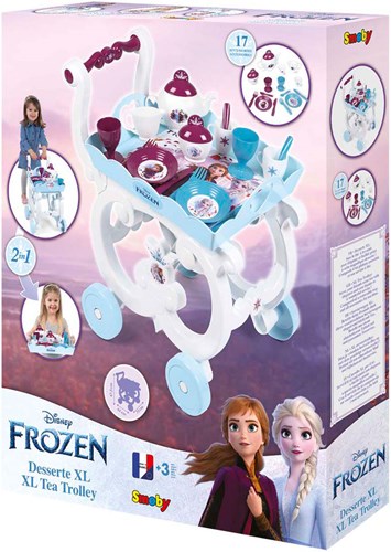 Smoby Frozen XL Theeset met Trolley, 17dlg.