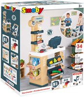 Smoby speelgoed supermarkt met accessoires en winkelwagentje - 34-delig