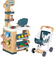 Smoby speelgoed supermarkt met accessoires en winkelwagentje - 34-delig-2