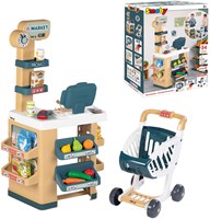 Smoby speelgoed supermarkt met accessoires en winkelwagentje - 34-delig-3