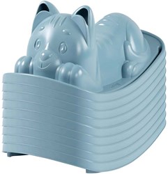 Smoby bascule chat bleu - jouet ergonomique pour tout-petits en extérieur