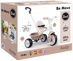 Smoby driewieler Be Move 2-in-1 beige - peuterfiets vanaf 15 maanden