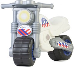 Cavallino Toys loopfiets politiemotor wit - speelgoed motorfiets voor kinderen