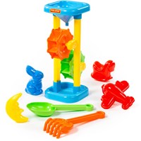 Set de plage moulin à sable et à eau jouet coloré pour enfants-3
