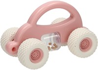 Cavallino speelgoedauto rammelaar pastel roze voor peuters en baby's