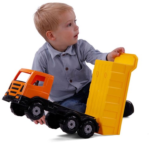 Cavallino Toys kiepvrachtwagen XL speelgoedauto 41cm kunststof-3