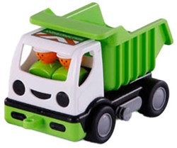 Cavallino Toys kiepvrachtwagen speelgoed groen 19cm voor kinderen