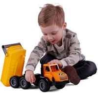 Kiepvrachtwagen speelgoed Cavallino met rubberbanden 42cm multi kleuren-3