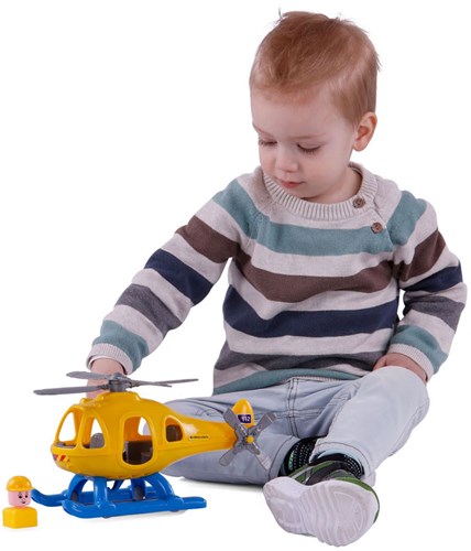 Ambulance helikopter speelgoed met speelfiguur - 29,5cm - reddingshelikopter-3