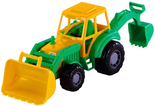 Cavallino speelgoed graafmachine tractor groen voor kinderen