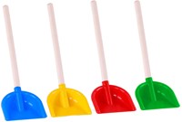 Pelle jouet en plastique avec manche en bois multicolore 40,5cm
